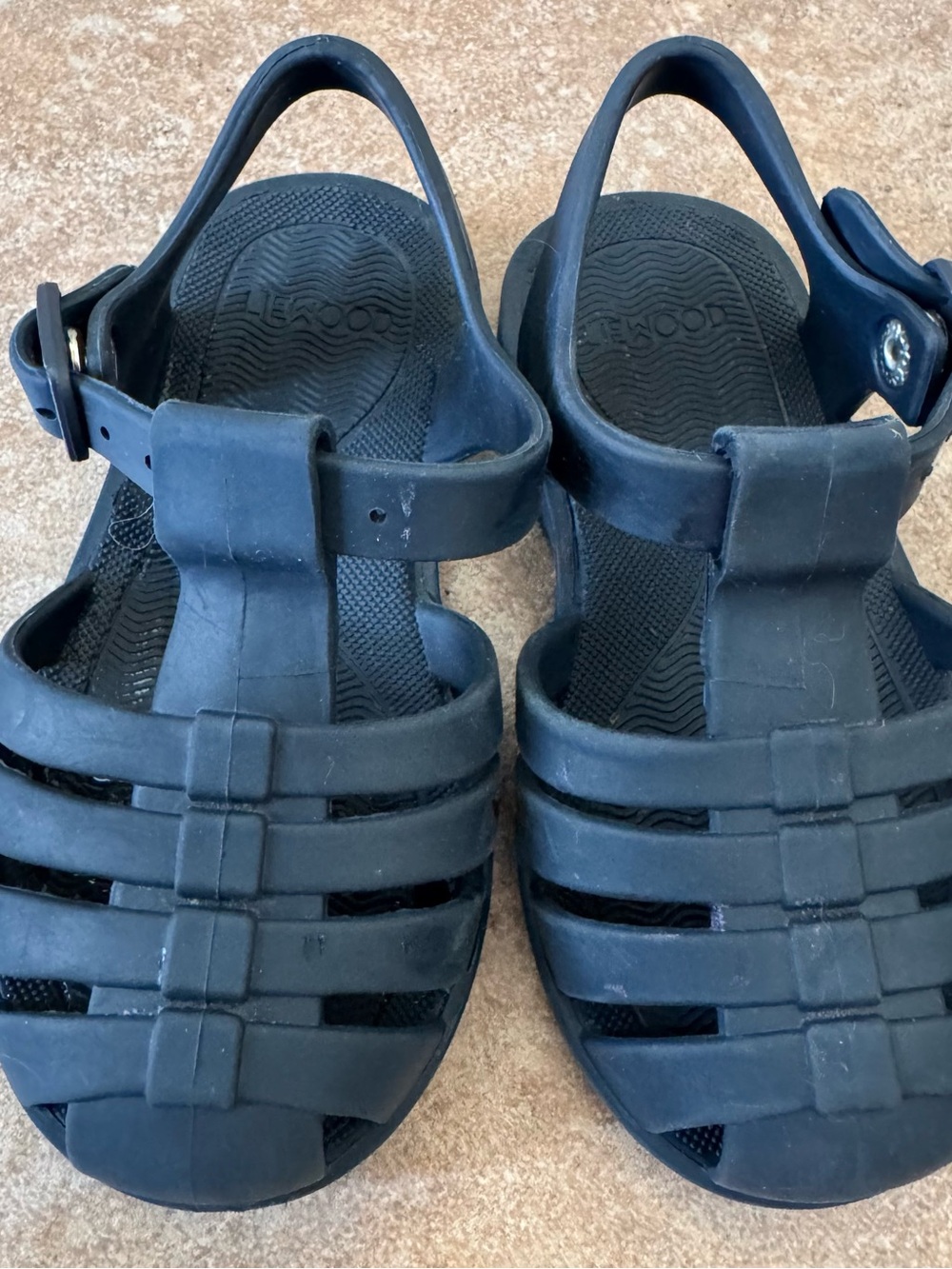 Liewood Bre Navy Blue Closed-Toe Sandals with Adjustable Strap